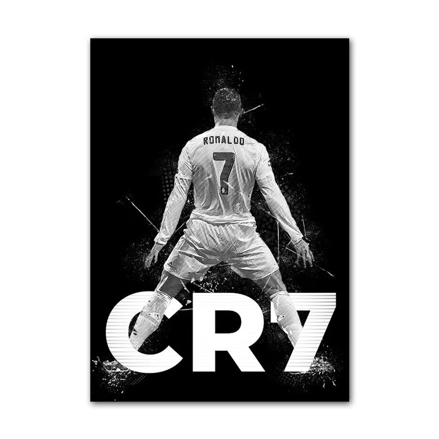 Poster Fußball Christiano Ronaldo Jubel mit Pokal als Deko Print ohne Rahmen-9