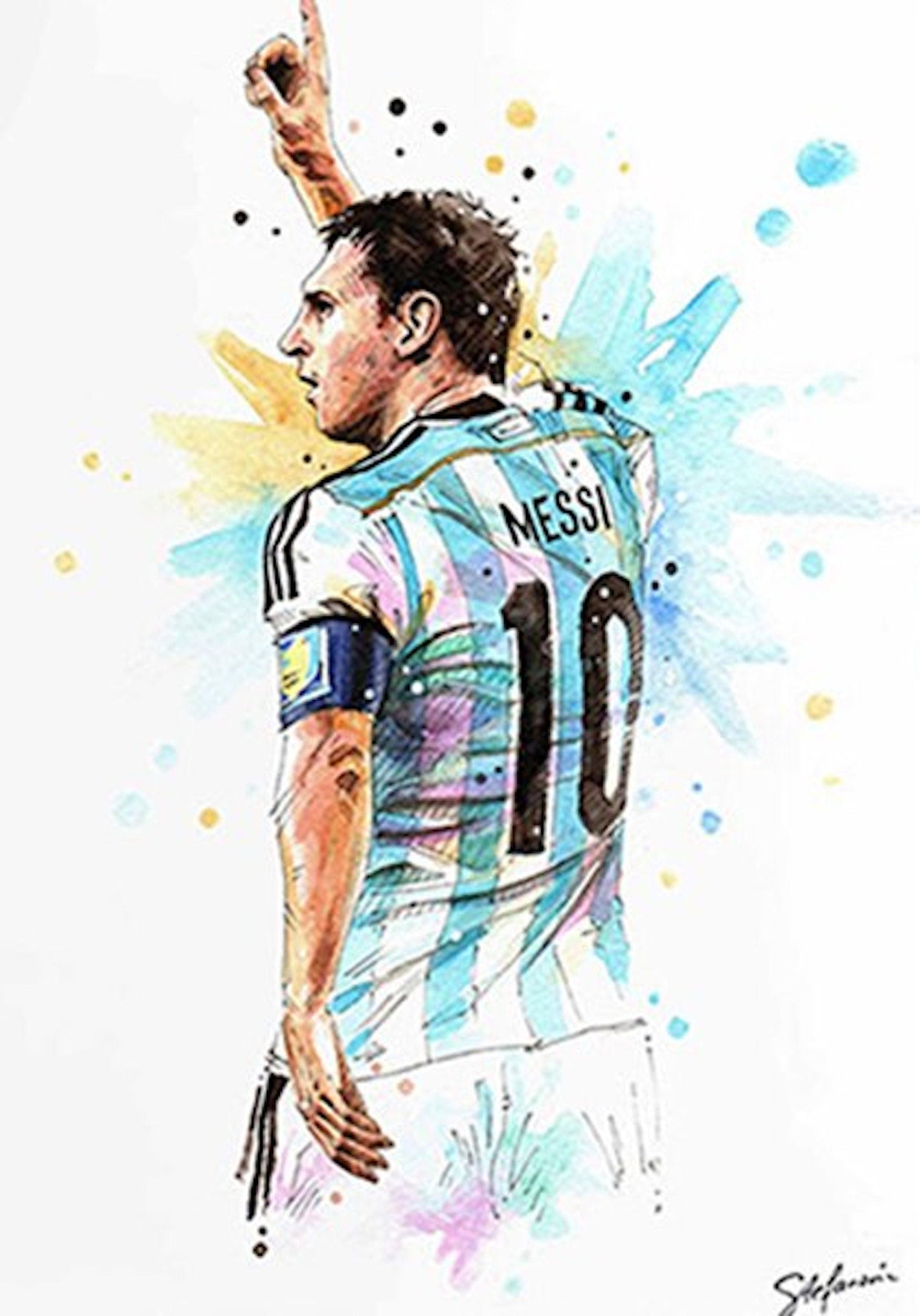 Poster Fußball Weltmeister Pokal Pele Ronaldo Neymar Jr. Messi als Deko Print ohne Rahmen-5