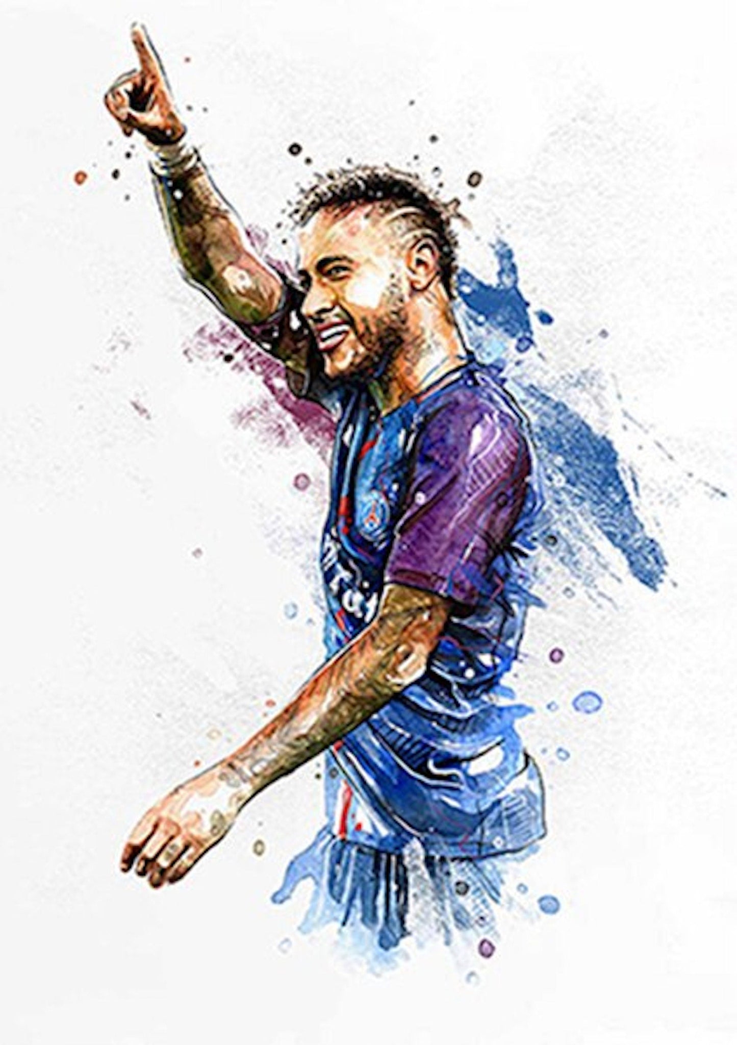 Poster Fußball Weltmeister Pokal Pele Ronaldo Neymar Jr. Messi als Deko Print ohne Rahmen-9