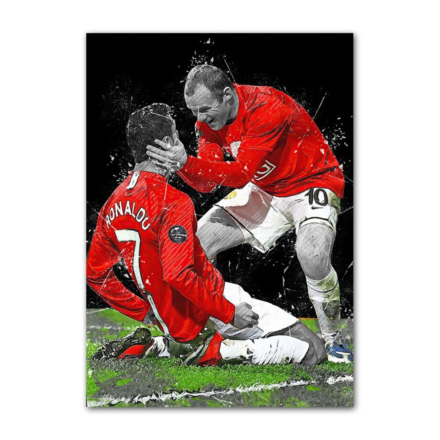 Poster Fußball Christiano Ronaldo bei Manchester United beste Momente als Deko Print ohne Rahmen-8