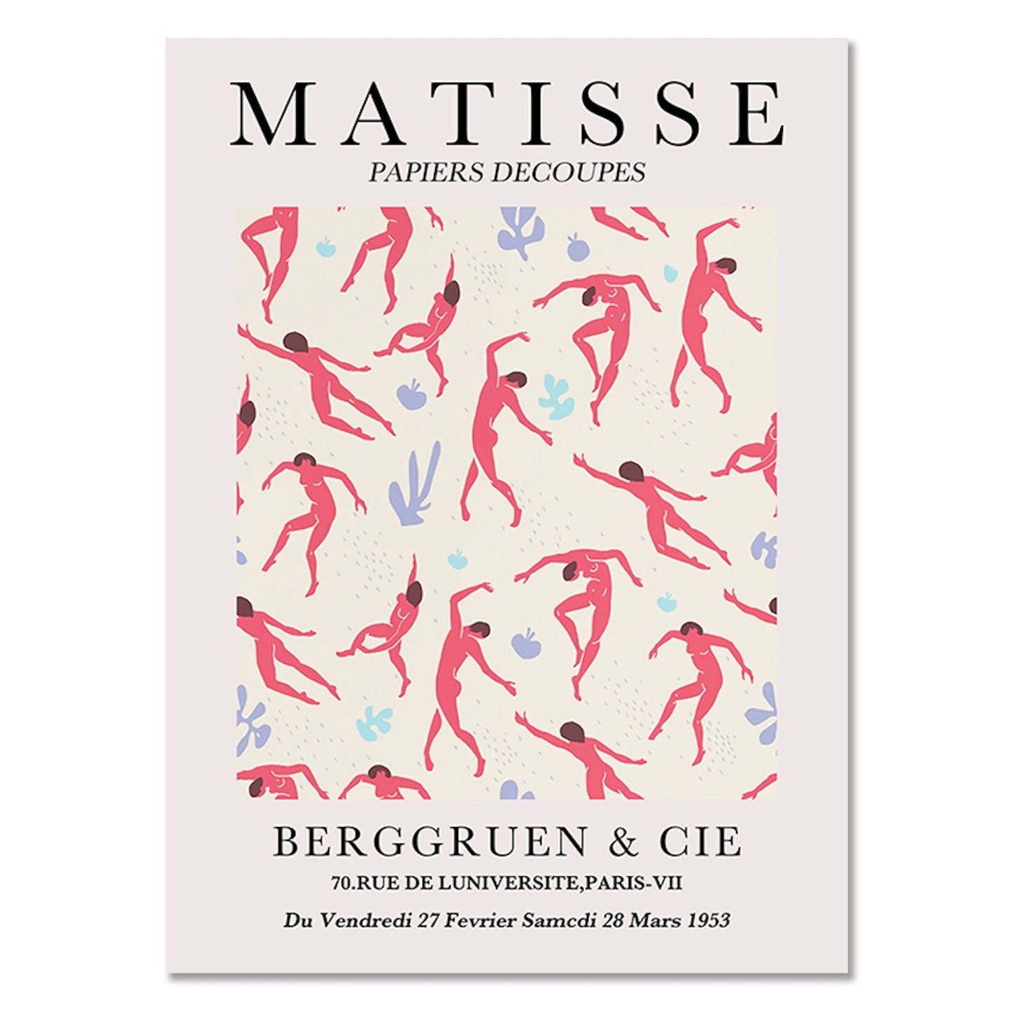 Poster Matisse Berggruen & Cie Museum | Bilder Wohnzimmer | Wandbilder Schlafzimmer | Deko Print ohne Rahmen | Bilder Set Matisse Bunt-9