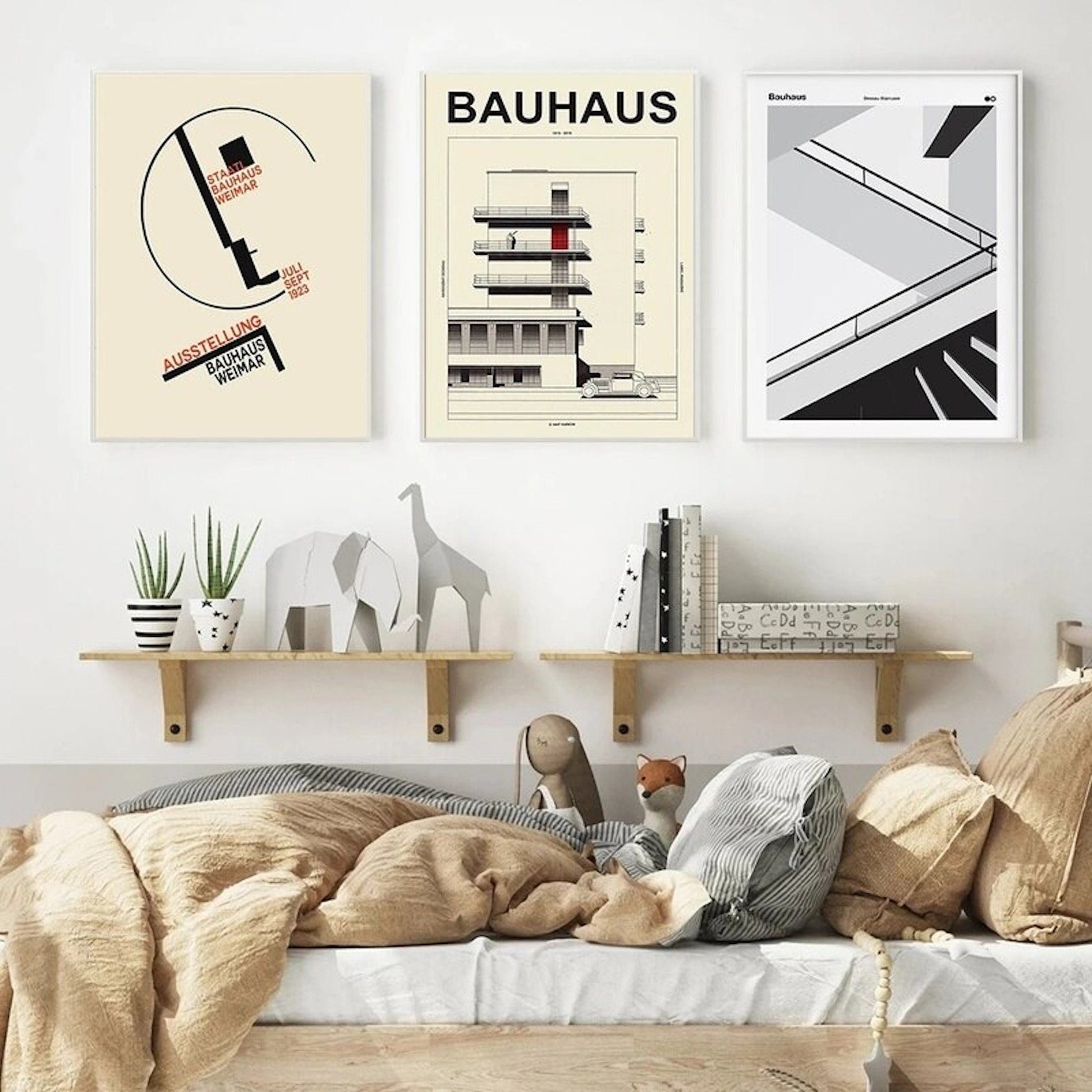 Poster Bauhaus moderne Architektur als Deko Print ohne Rahmen-0