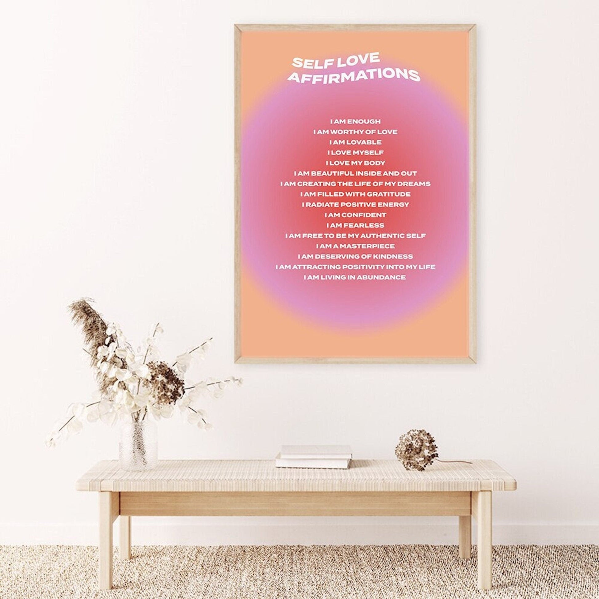 Poster Affirmationen zur Selbstliebe und Mindset Deko Print ohne Rahmen-1