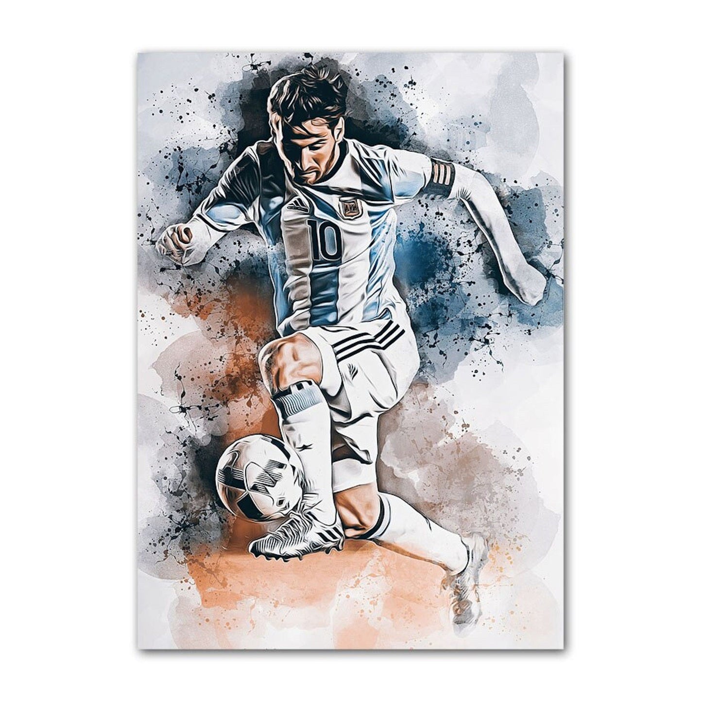 Poster Fußballspieler Lionell Messi & Christiano Ronaldo Tor Jubel als Deko Print ohne Rahmen-4