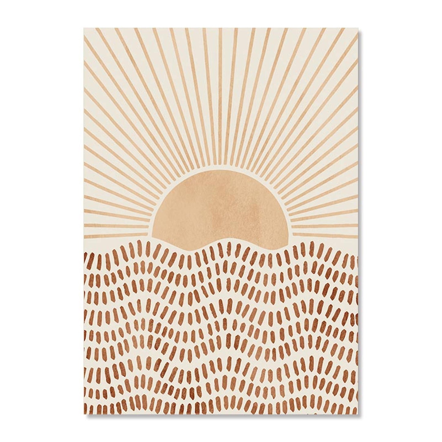 Poster Boho Sonne Linien und Geometrische Formen als Deko Print ohne Rahmen-7