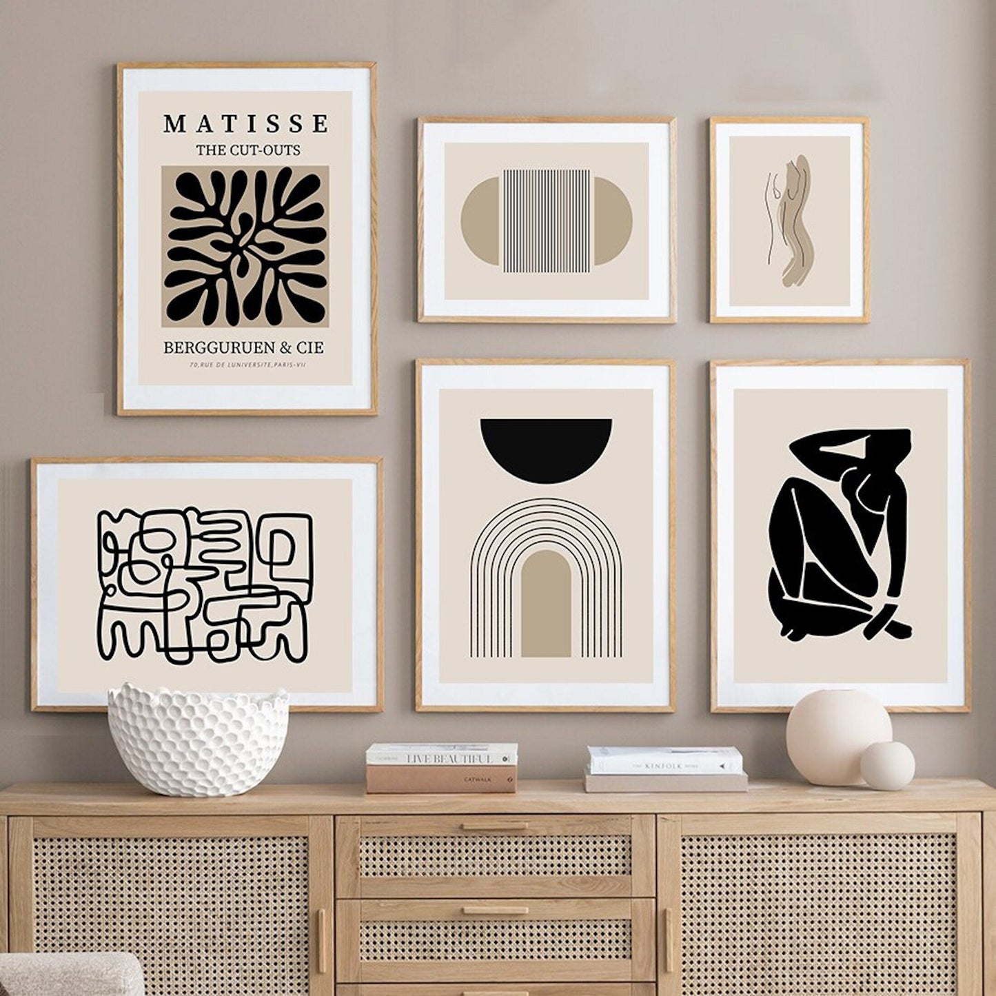 Poster Minimalistisch Matisse Cut Outs und Linienformen als Deko Print ohne Rahmen-3