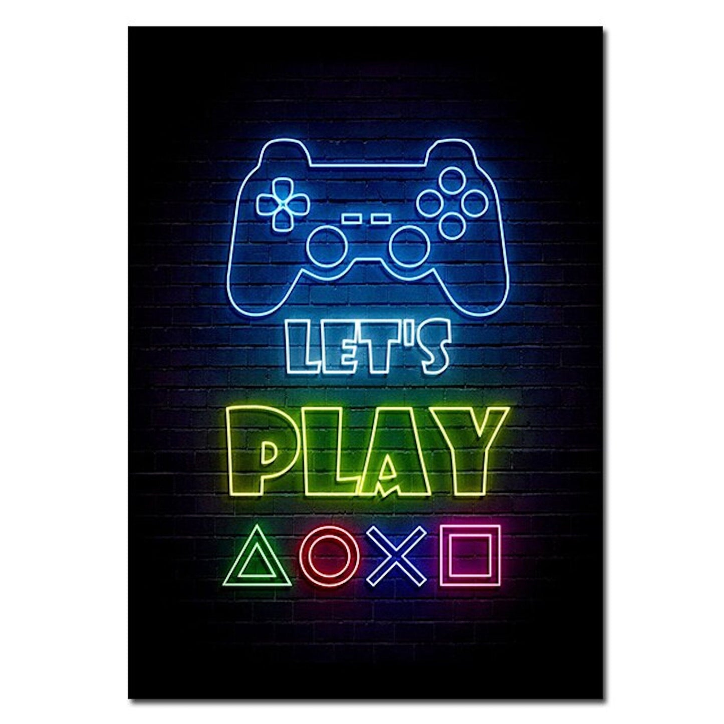 Poster Gamer PC & Playstation in Neon Farben und coole Sprüche für Gamer als Deko Print ohne Rahmen-6