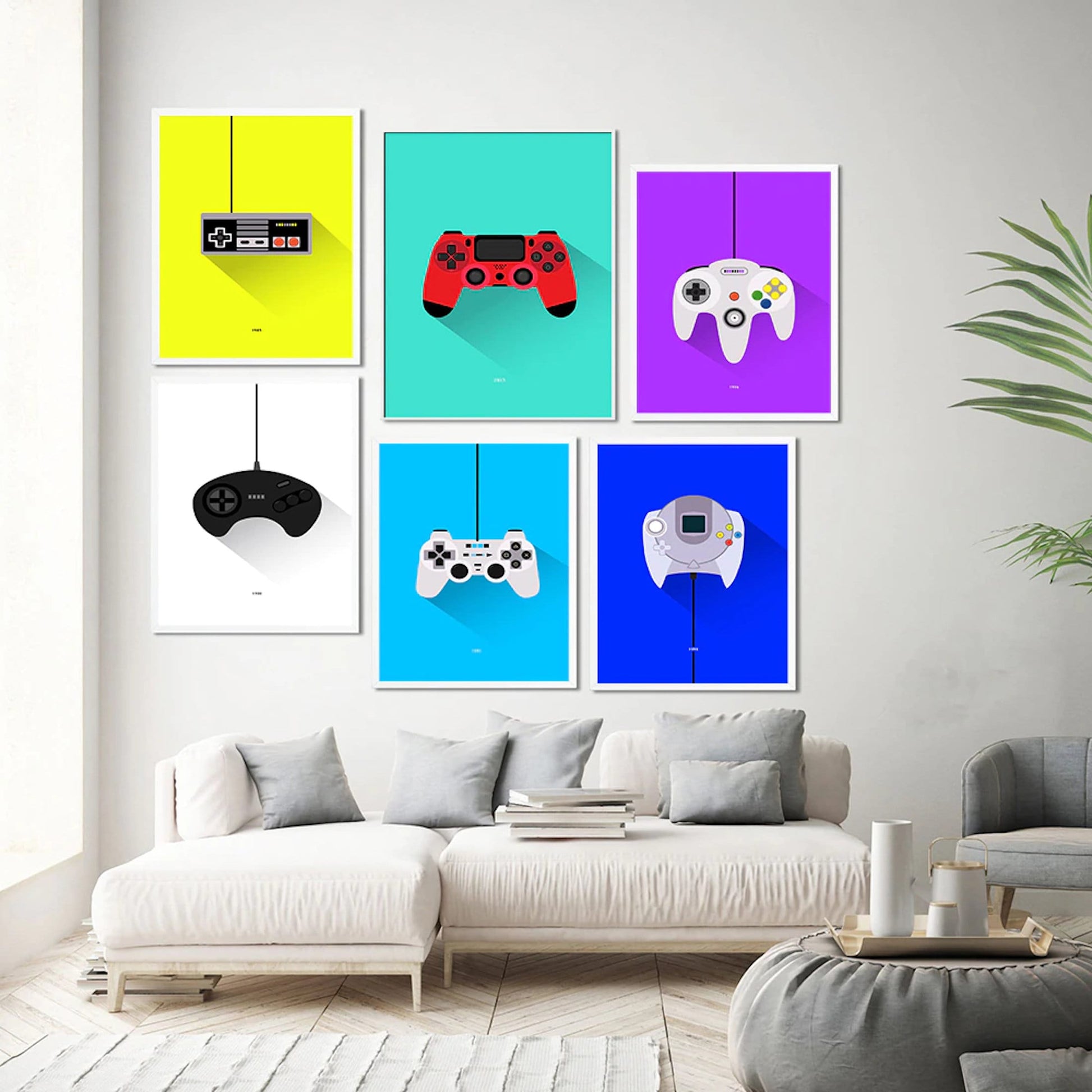 Poster Gamer Playstation Nintendo Controller als Deko Print ohne Rahmen-0