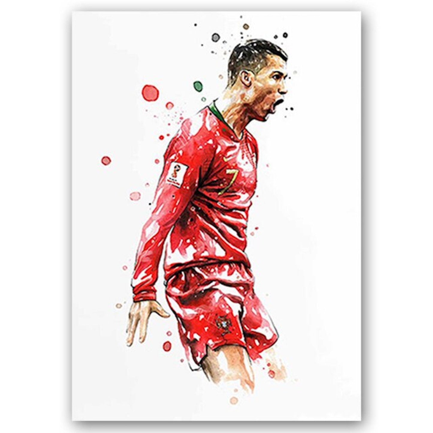 Poster Fußballspieler Tor Jubel Lionel Messi und Christiano Ronaldo als Deko Print ohne Rahmen-5