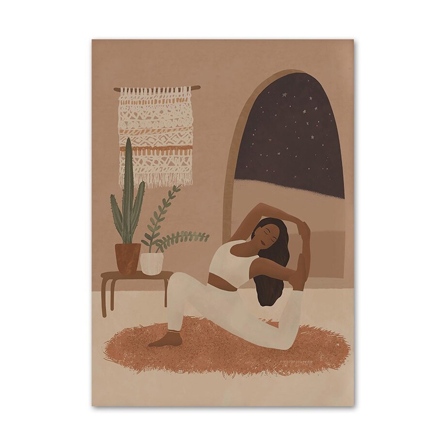 Poster Manifestierung und Körperhaltungen zum Mond im Boho Stil als Deko Print ohne Rahmen-2