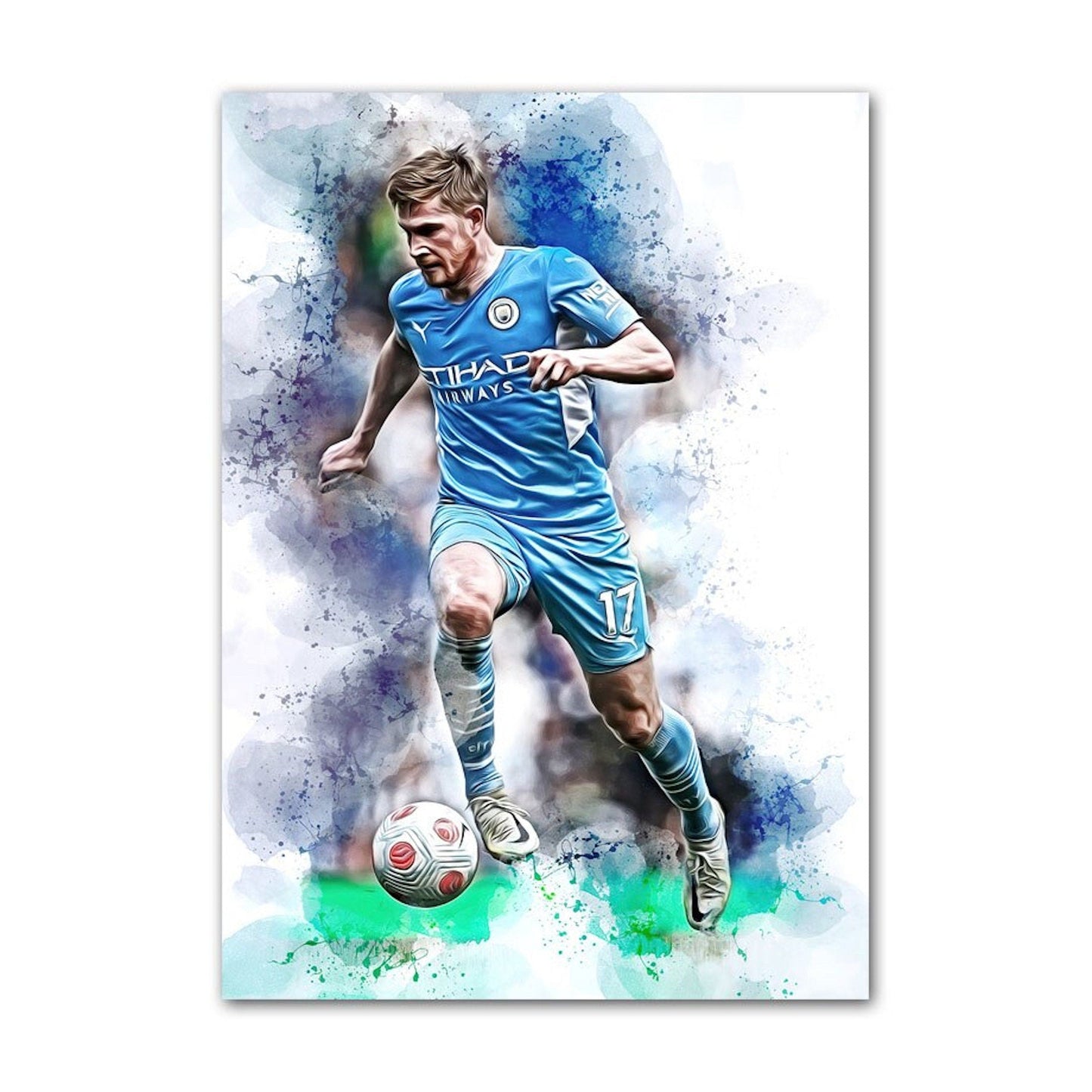 Poster Fußballspieler Lionell Messi & Christiano Ronaldo Tor Jubel als Deko Print ohne Rahmen-3