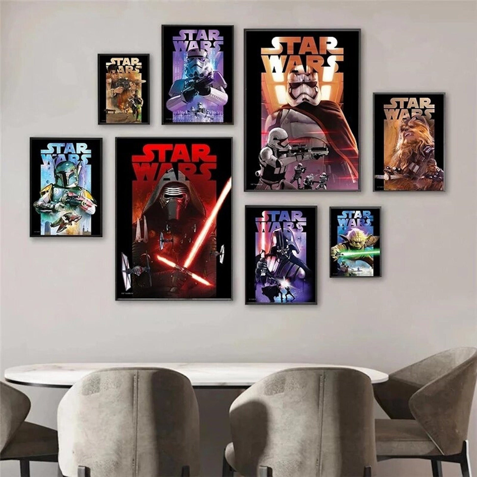 Poster Film Star Wars Darth Vader und andere als Deko Print ohne Rahmen-0