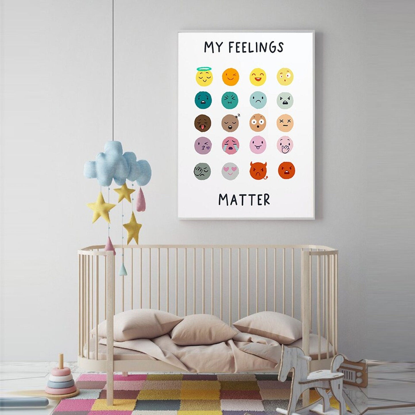 Poster Kinder Emojis Gefühle als Deko Print ohne Rahmen-3