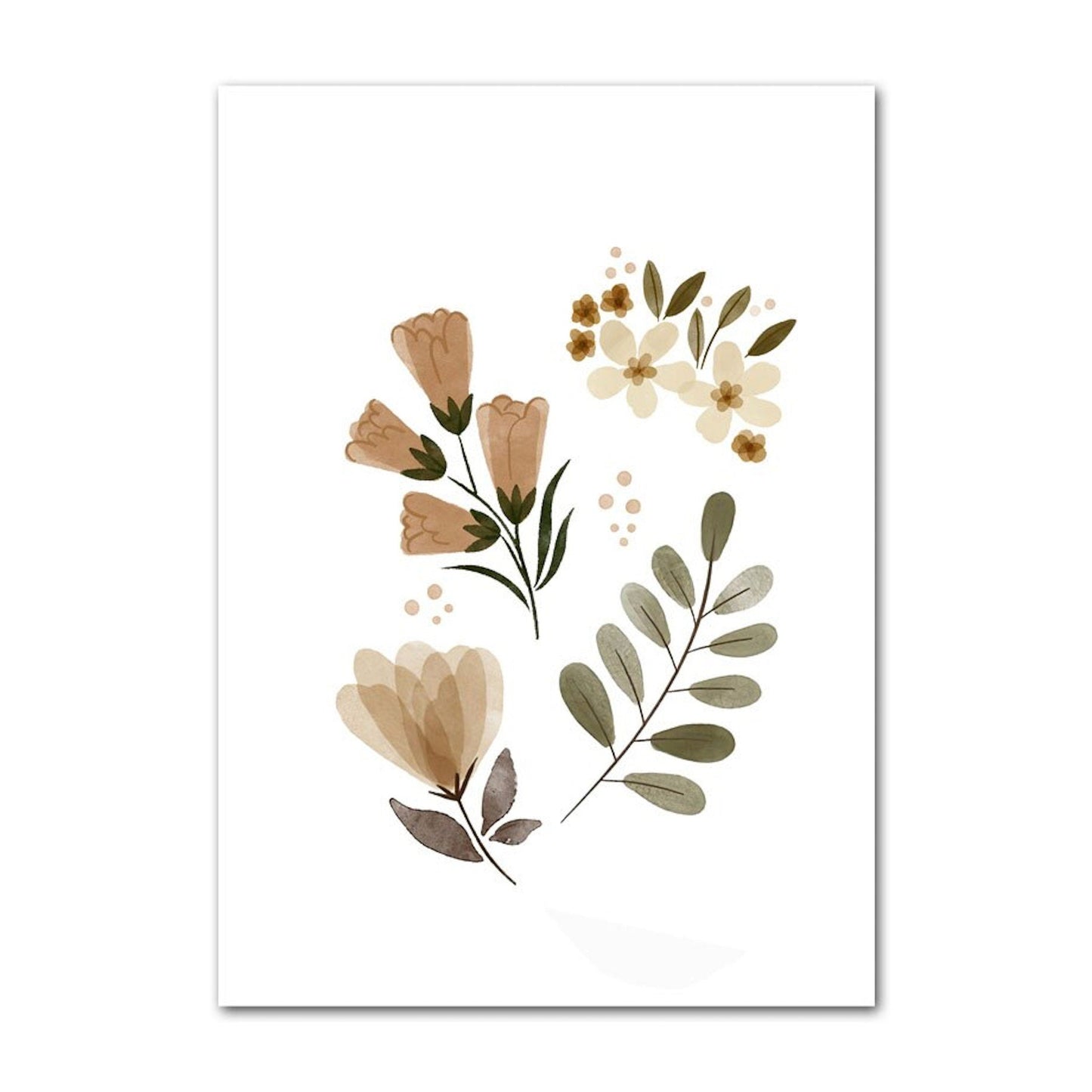 Poster Kinder Tiere Schmetterling Fuchs Eule Blumen Hase Reh und Bär als Deko Print ohne Rahmen-5