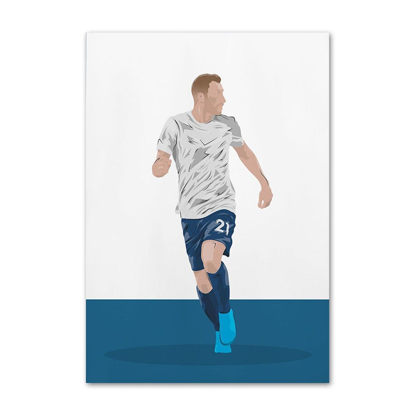 Poster Fußball Messi Ronaldo Maradonna Rooney und Benzema ohne Gesicht als Deko Print ohne Rahmen-6