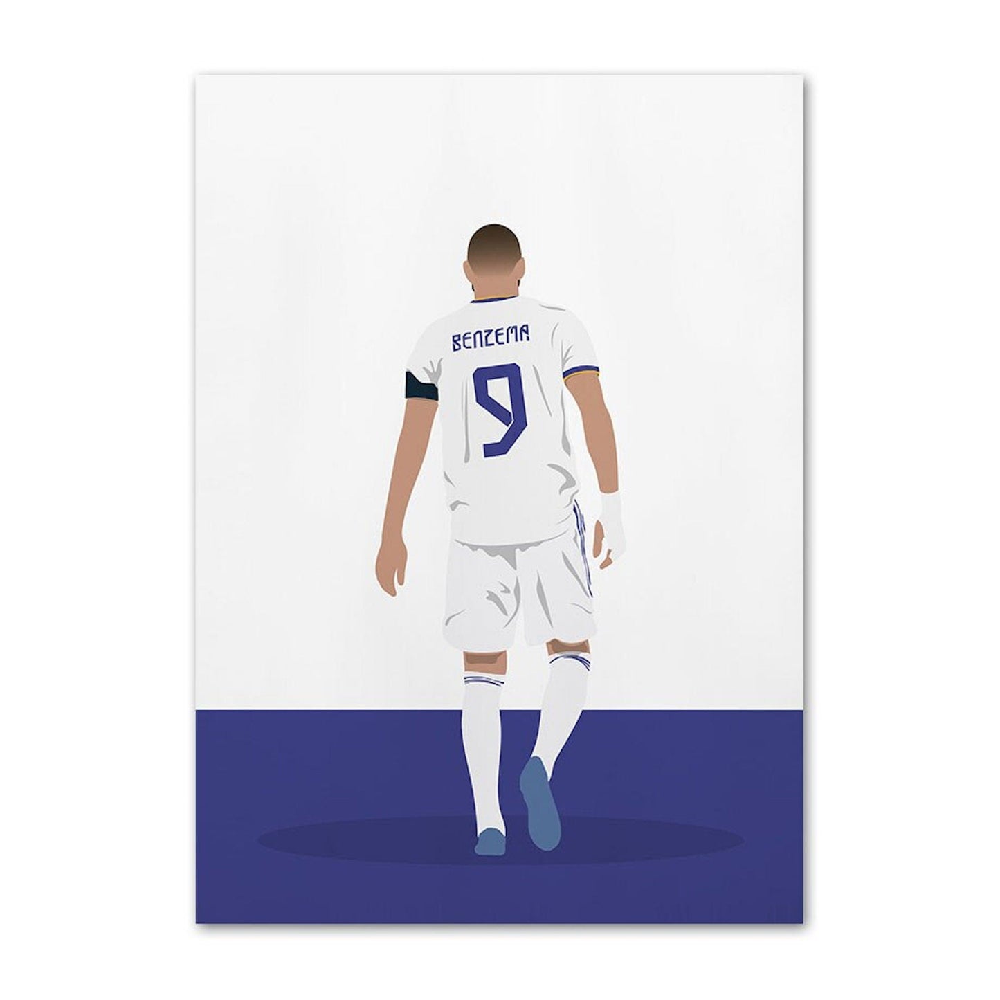 Poster Fußball Messi Ronaldo Maradonna Rooney und Benzema ohne Gesicht als Deko Print ohne Rahmen-8