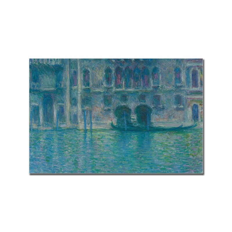 Poster Vintage Venedig Brücke und frau im Kleid als Deko Print ohne Rahmen-8