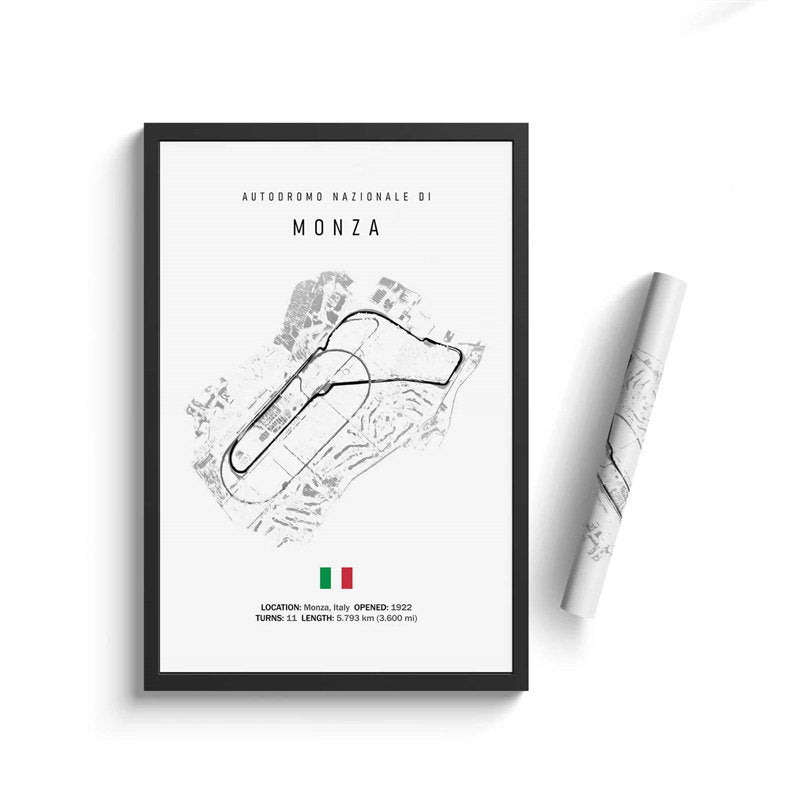 Poster Formel 1 Kalender 2024 Strecken Großer Preis von Monaco Nurburgring als Deko Print ohne Rahmen-8