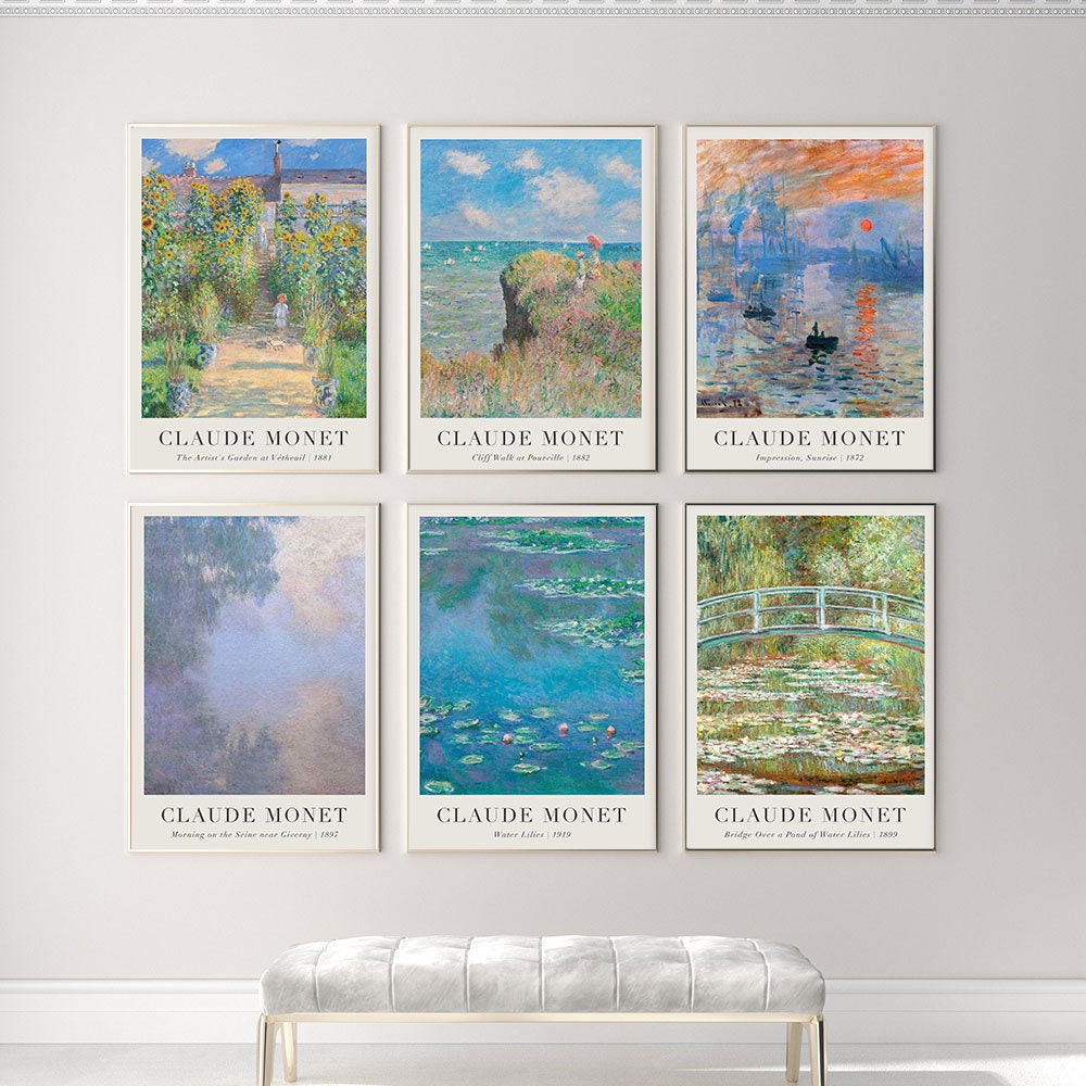 Poster Vintage Claude Monet Sommer als Deko Print ohne Rahmen-1