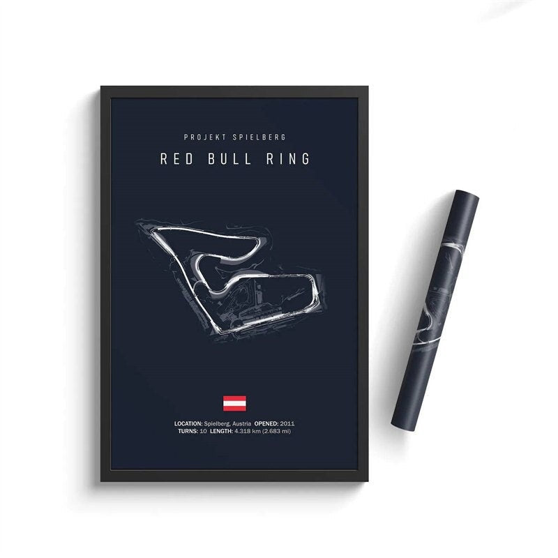 Poster Formel 1 Kalender 2024 Strecken Großer Preis von Monaco Monza Nürburgring Imola als Deko Print ohne Rahmen-4