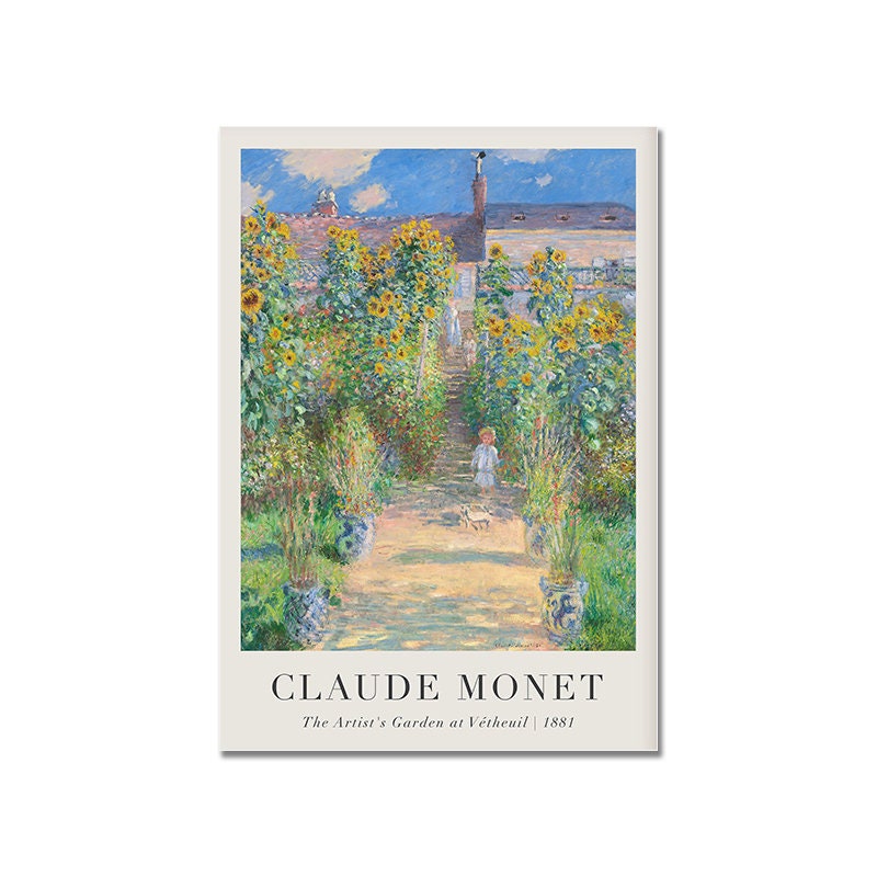 Poster Vintage Claude Monet Sommer als Deko Print ohne Rahmen-6