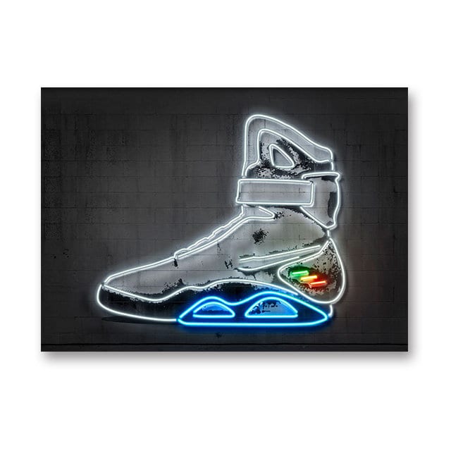 Poster Sneaker Basketballschuhe Neon leuchtend als Deko Print ohne Rahmen-6