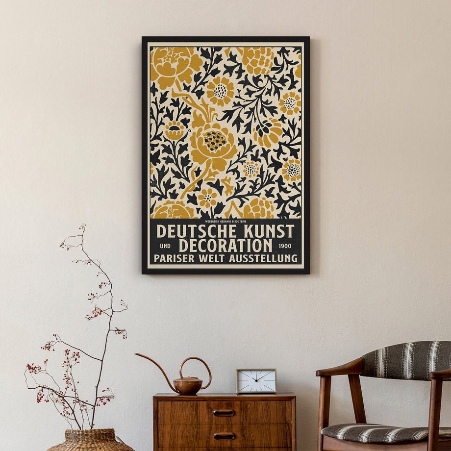 Poster Abstrakt Blumenmarkt I Skandinavisch Design I Vintage Stil als Deko Print ohne Rahmen-2