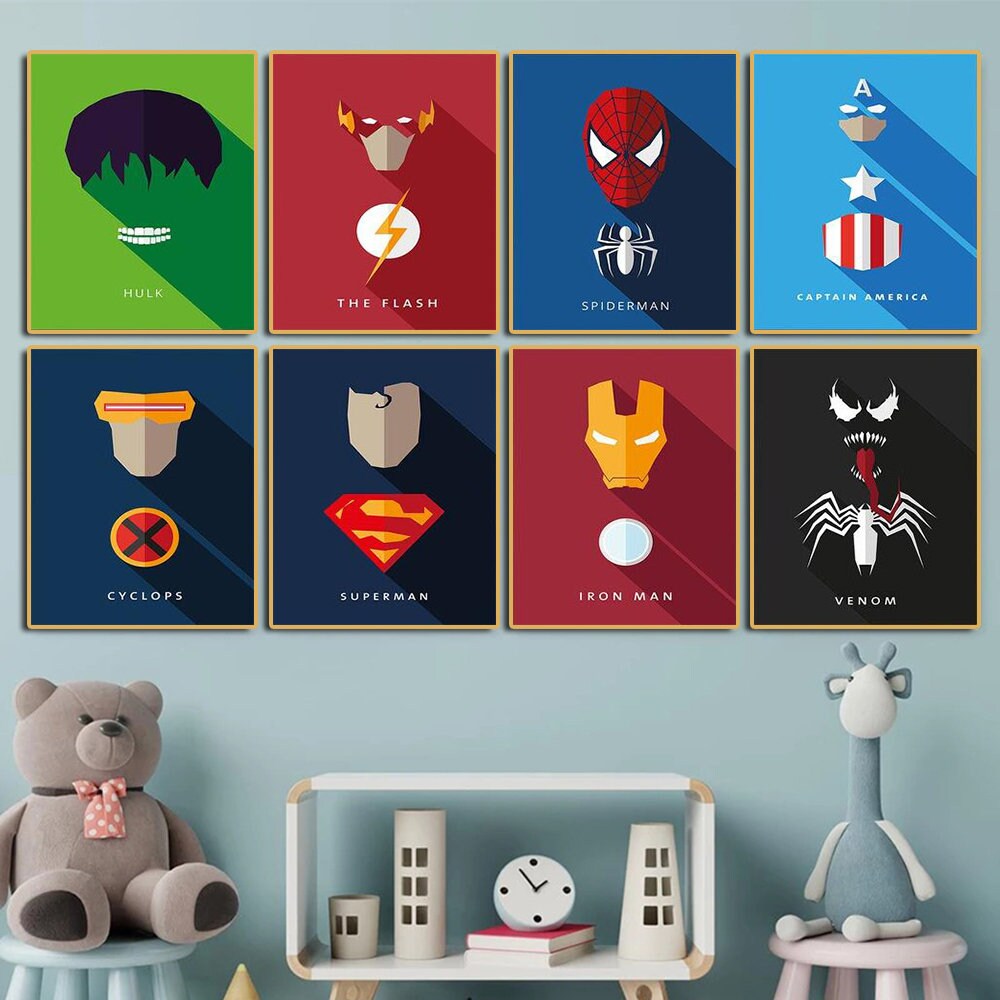 Poster Kinder Marvel Super Helden als Deko Print ohne Rahmen-0