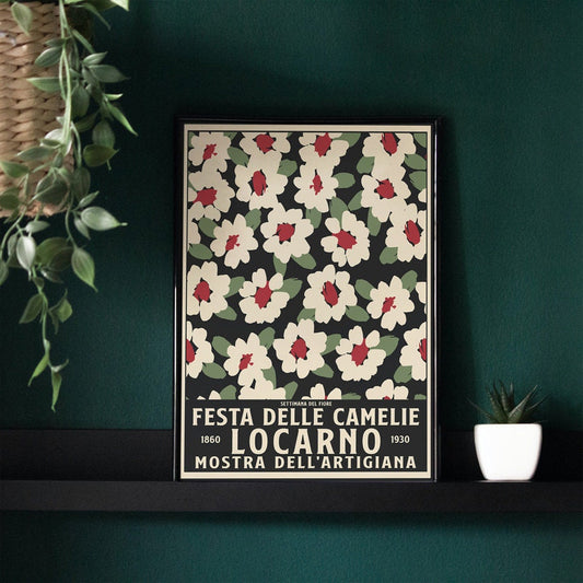 Poster Abstrakt Blumenmarkt I Skandinavisch Design I Vintage Stil als Deko Print ohne Rahmen-0