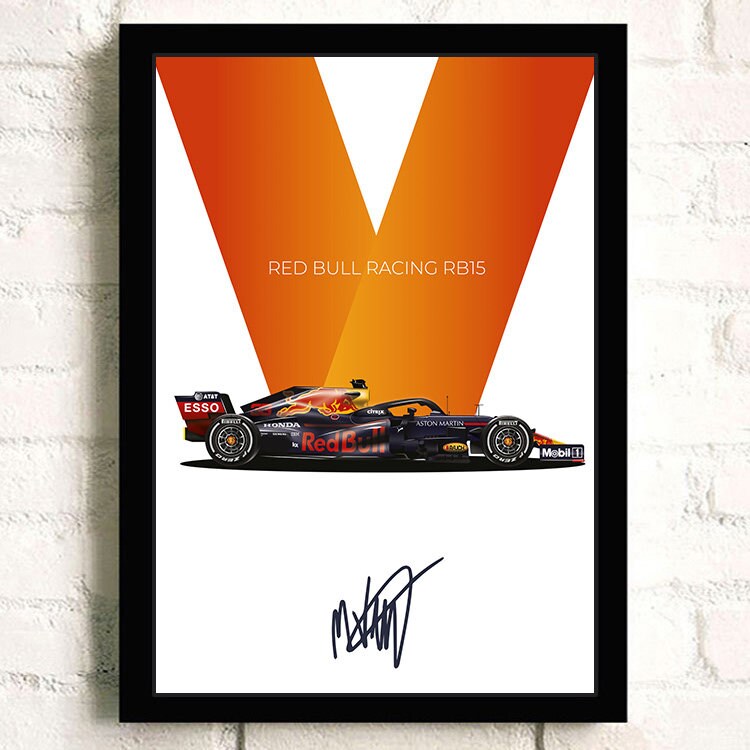 Poster Formel 1 Rennwagen Grand Prix Rennfahrer Signature   I  Deko Print ohne Rahmen-0