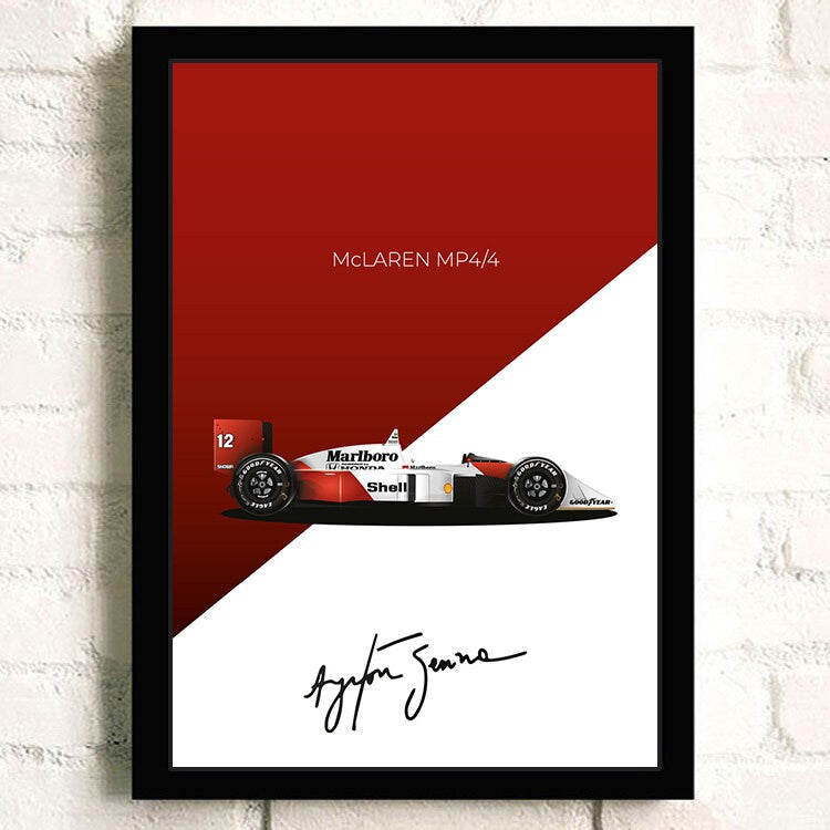 Poster Formel 1 Rennwagen Grand Prix Rennfahrer Signature   I  Deko Print ohne Rahmen-3