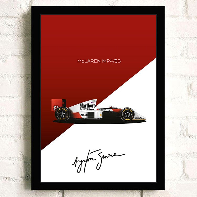 Poster Formel 1 Rennwagen Grand Prix Rennfahrer Signature   I  Deko Print ohne Rahmen-2