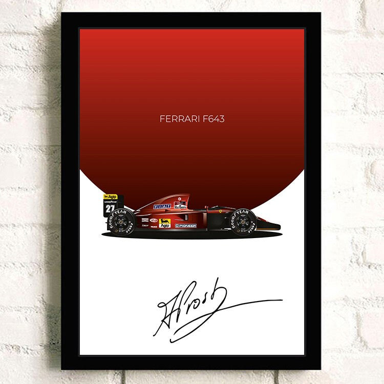 Poster Formel 1 Rennwagen Grand Prix Rennfahrer Signature   I  Deko Print ohne Rahmen-5