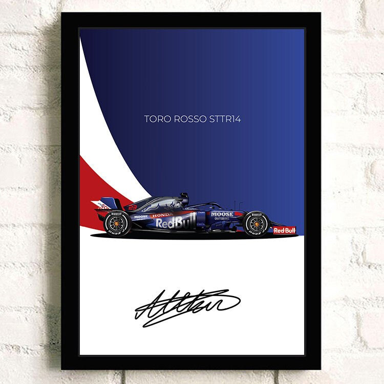 Poster Formel 1 Rennwagen Grand Prix Rennfahrer Signature   I  Deko Print ohne Rahmen-7