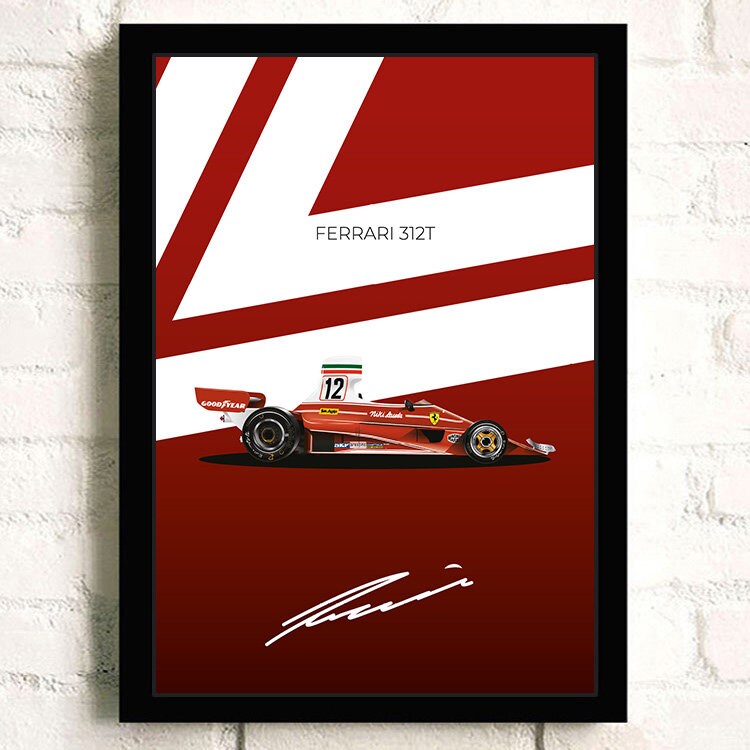 Poster Formel 1 Rennwagen Grand Prix Rennfahrer Signature   I  Deko Print ohne Rahmen-8