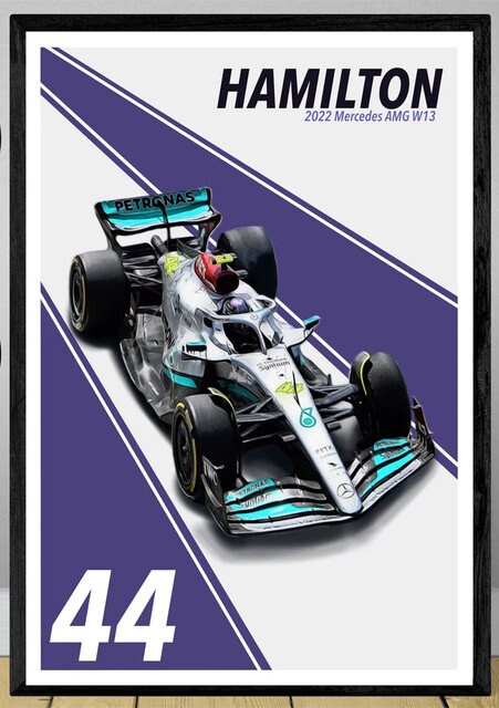 Poster Formel 1 Rennwagen Grand Prix Rennfahrer I  Deko Print ohne Rahmen-2