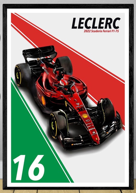 Poster Formel 1 Rennwagen Grand Prix Rennfahrer Namen Wagen Nummer I  Deko Print ohne Rahmen-3