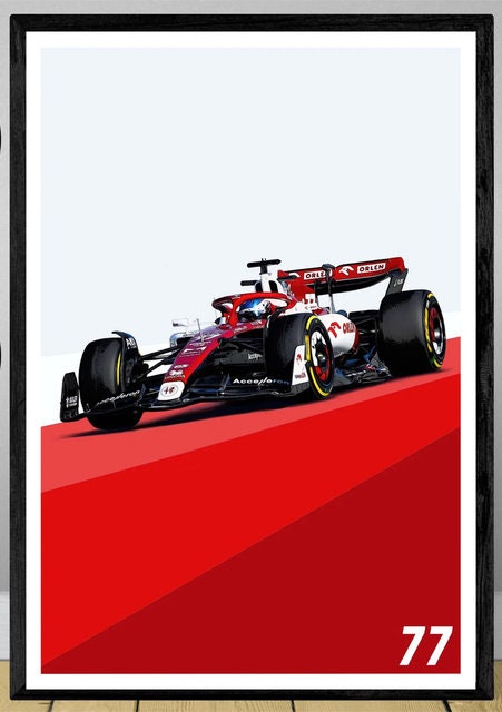 Poster Formel 1 Rennwagen Grand Prix Rennfahrer Namen Wagen Nummer I  Deko Print ohne Rahmen-7