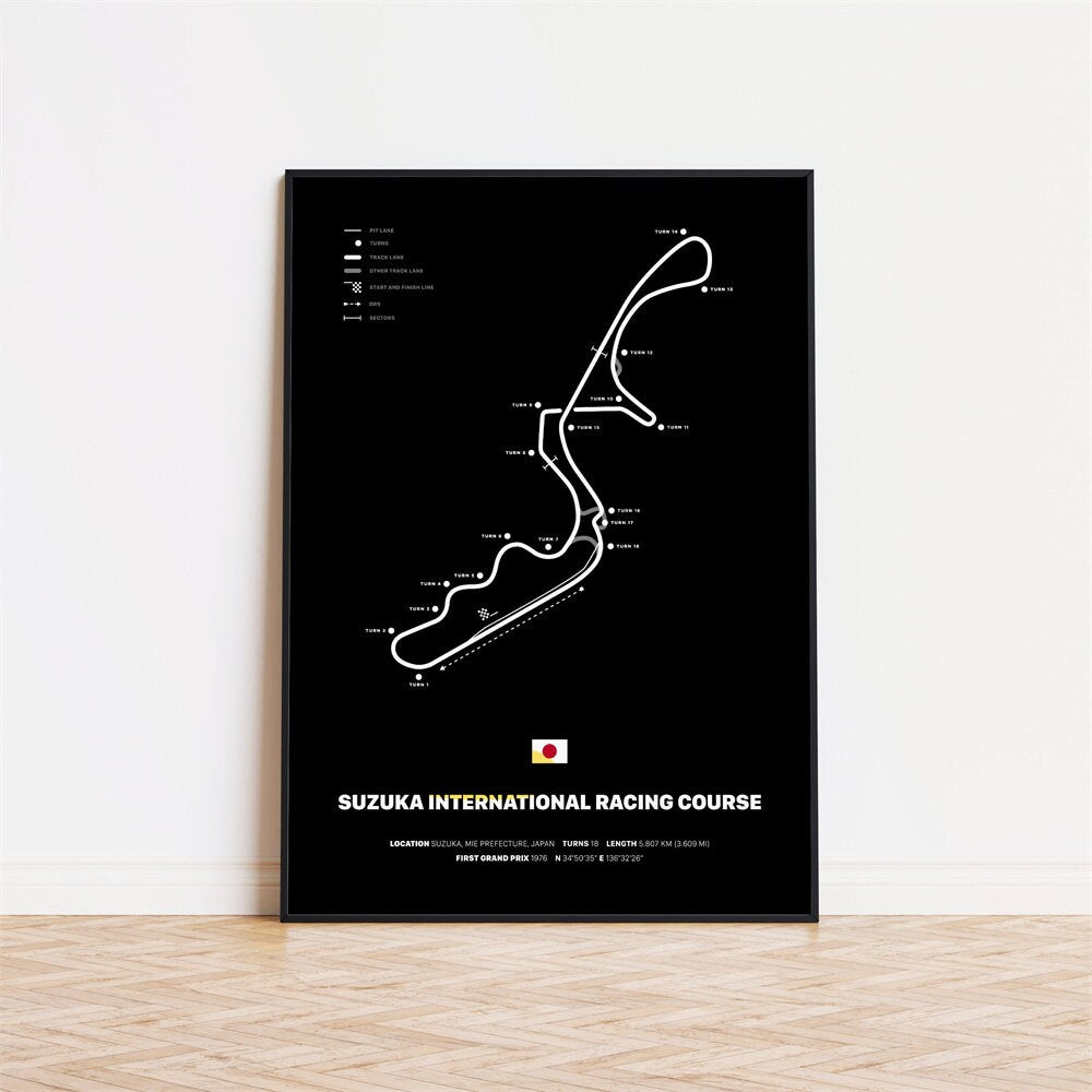 Poster Formel 1 Rennstrecken I Deko Print ohne Rahmen-4