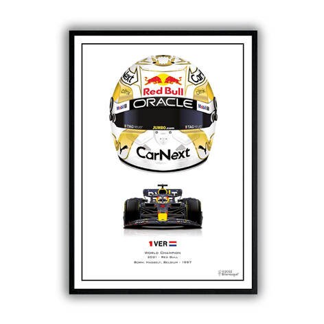 Poster Formel 1 Helme Rennfahrer Gewinner  I Deko Print ohne Rahmen-4