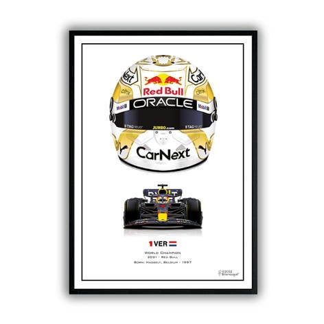 Poster Formel 1 Helme Rennfahrer Gewinner  I Deko Print ohne Rahmen-4