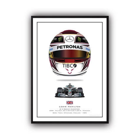 Poster Formel 1 Helme Rennfahrer Gewinner  I Deko Print ohne Rahmen-1