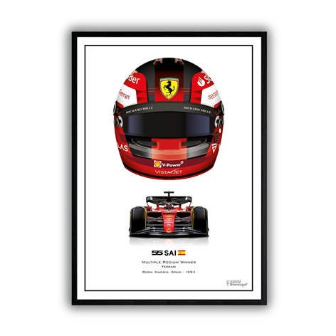 Poster Formel 1 Helme Rennfahrer Gewinner  I Deko Print ohne Rahmen-5