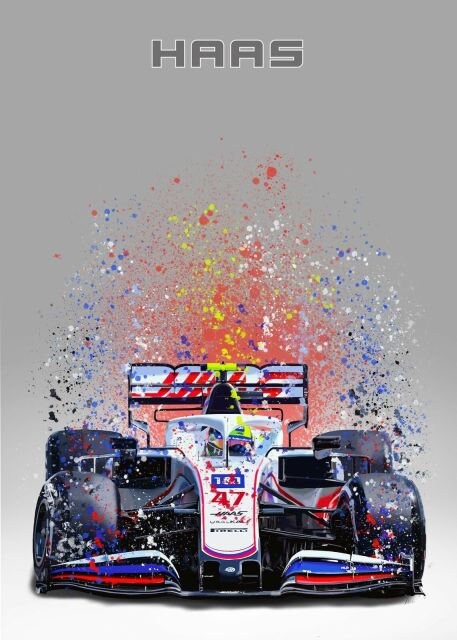 Poster Formel 1  Rennwagen Aquarell I Deko Print ohne Rahmen-2