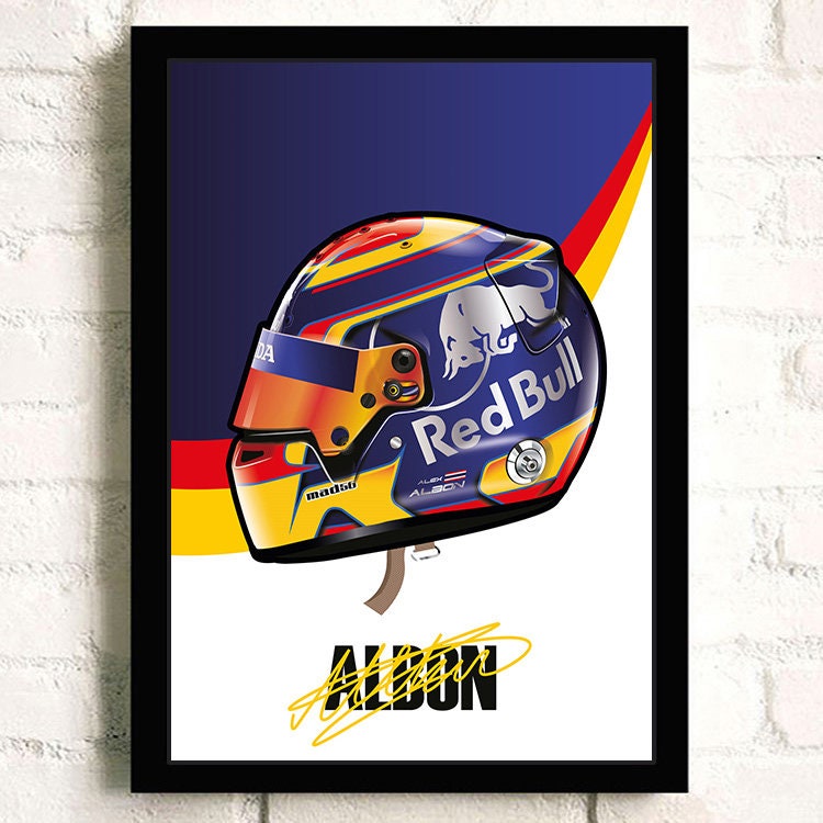 Poster Formel 1 Helm Rennfahrer Name Unterschrift I Deko Print ohne Rahmen-6