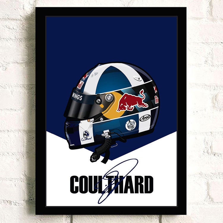 Poster Formel 1 Helm Rennfahrer Name Unterschrift I Deko Print ohne Rahmen-1