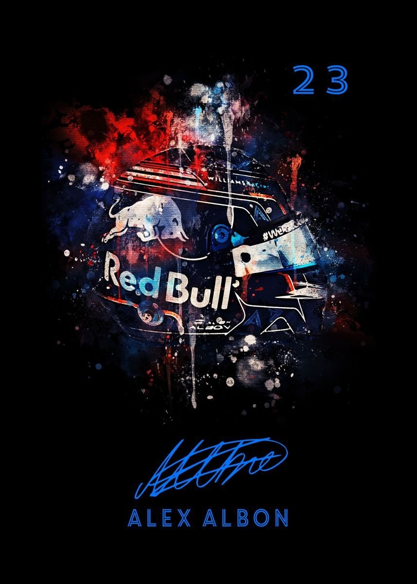 Poster Formel 1 Helm Aquarell Rennfahrer Name Unterschrift Rennnummer I Deko Print ohne Rahmen-0