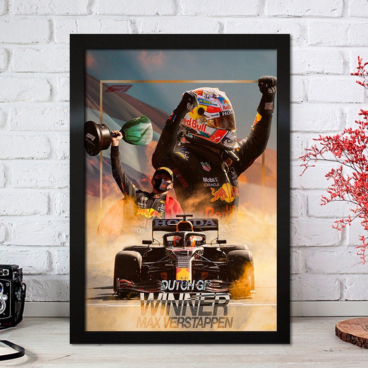 Poster Formel 1 Max Verstappen Rennfahrer Helm Rennwagen Red Bull I Deko Print ohne Rahmen-3