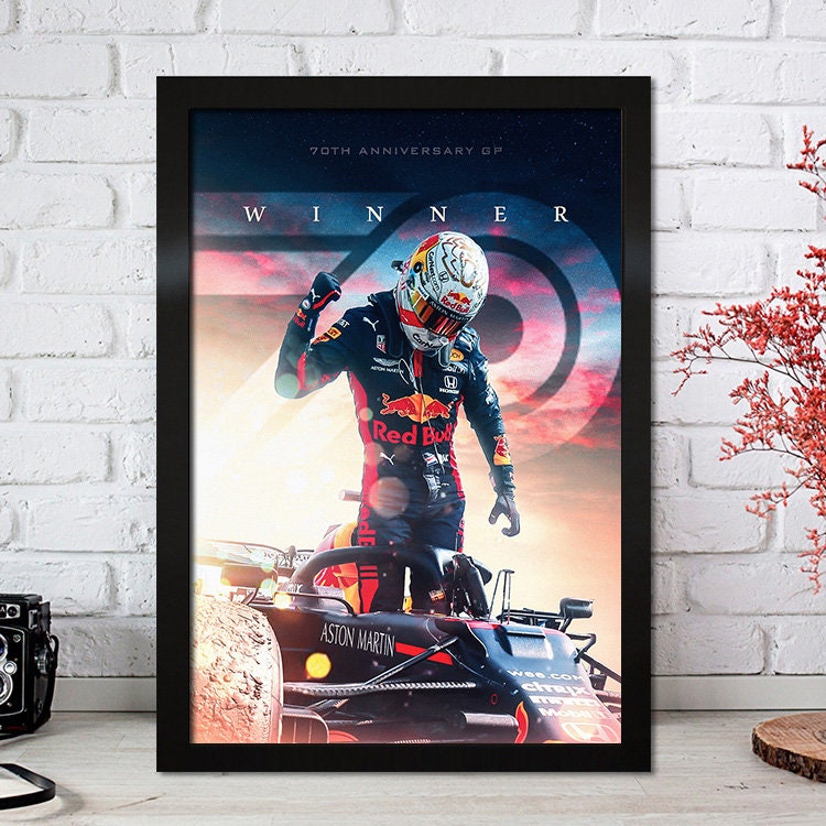 Poster Formel 1 Max Verstappen Rennfahrer Helm Rennwagen Red Bull I Deko Print ohne Rahmen-7