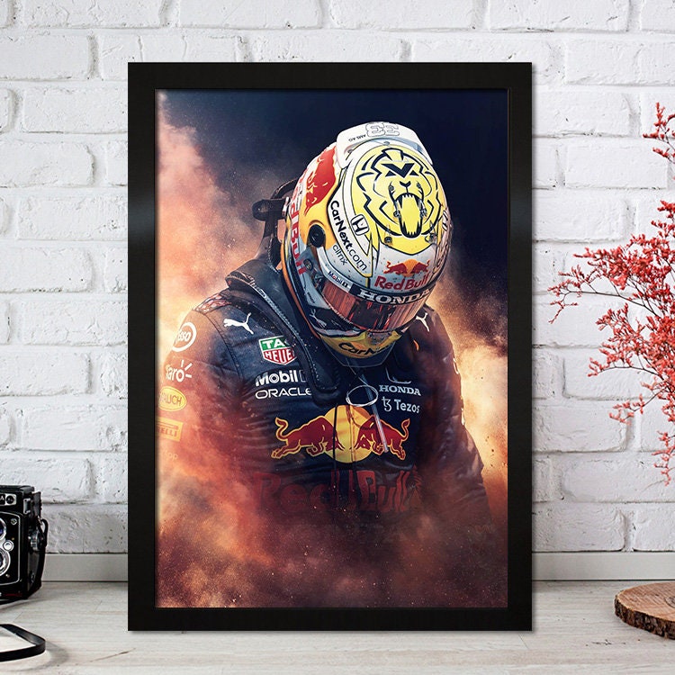 Poster Formel 1 Max Verstappen Rennfahrer Helm Rennwagen Red Bull I Deko Print ohne Rahmen-8